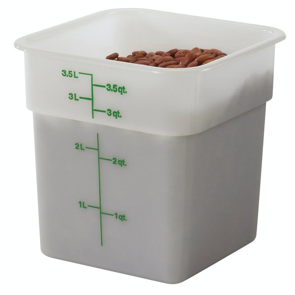 Cambro Cambro - Camsquare Food Container, 4 Quart, 7-1/4" x 7-1/4" x 7-3/8" 4SFSP148